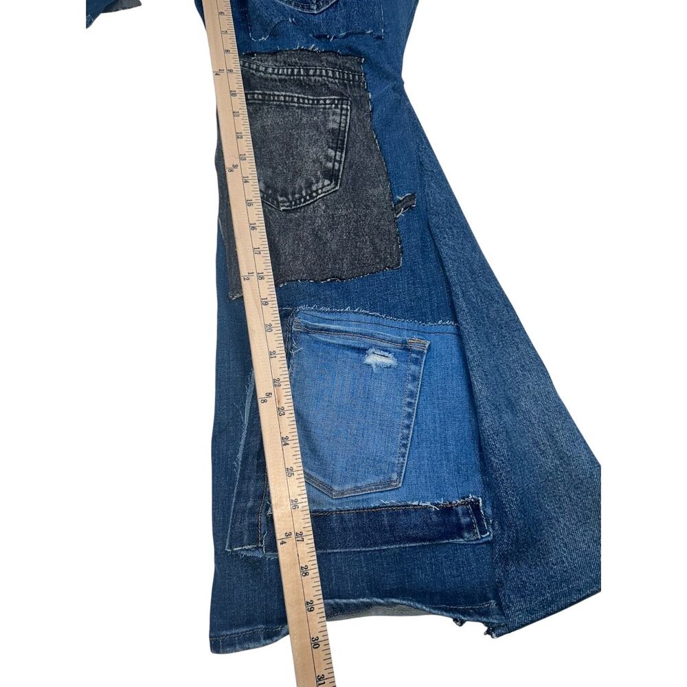Silver Jeans Co Women’s 18W/L35 Upcycled Patchwork Flare Jeans Boho Y2K OOAK - Picture 16 of 16